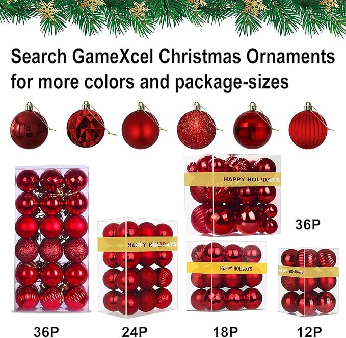 Rose Red Christmas Ornaments - Christmas Tree Decorations