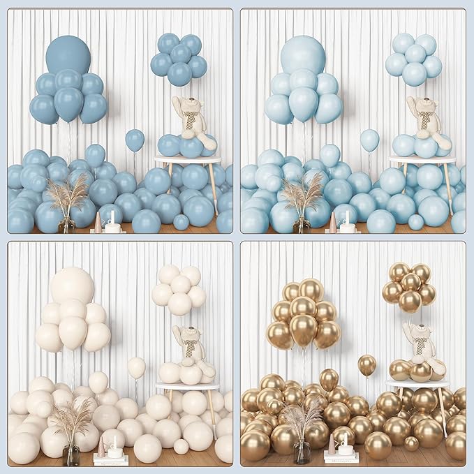 153pcs Dusty Blue Balloon Garland Arch Kit, Different Sizes