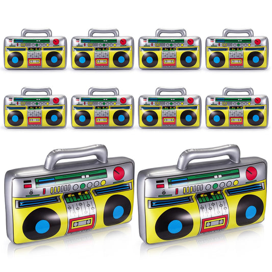 meekoo 3 Pcs Inflatable Radio Boombox Party Decorations, 16.5 Inches