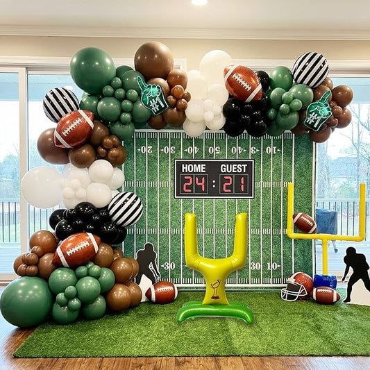 140PCS Football Party Balloon Arch Kit Game Day Decorations with
