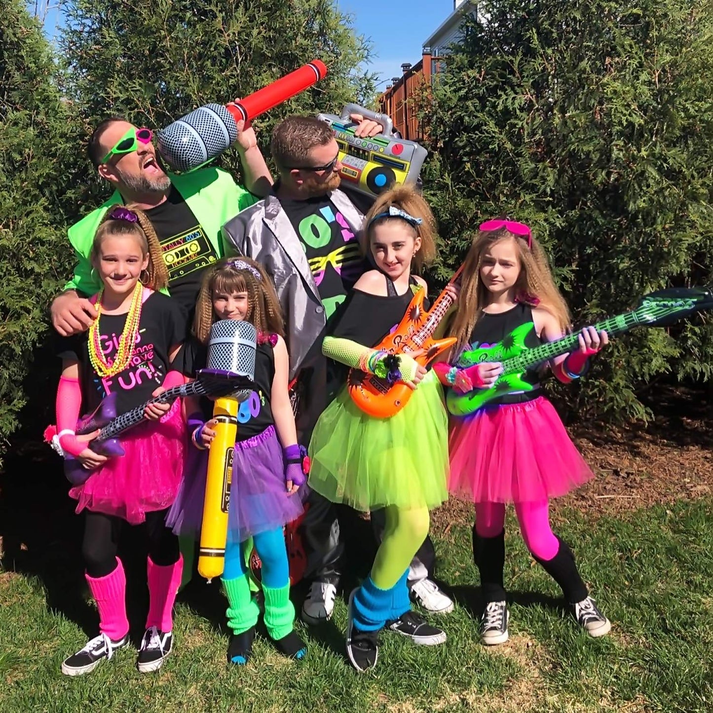 Novelty Place 12Pcs Inflatable Guitar for Kids - 35In Blow Up Electric