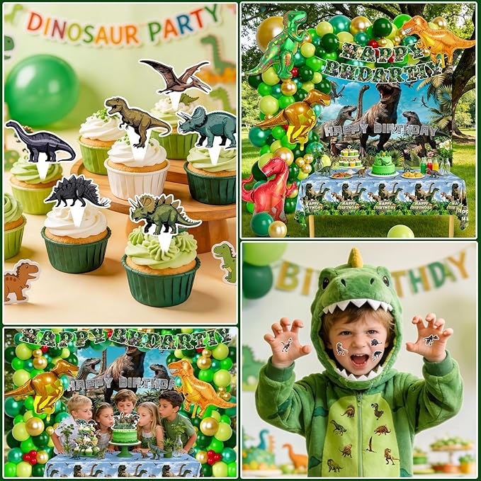 Dinosaur Birthday Party Decorations Kit for Boys Dino Birthday