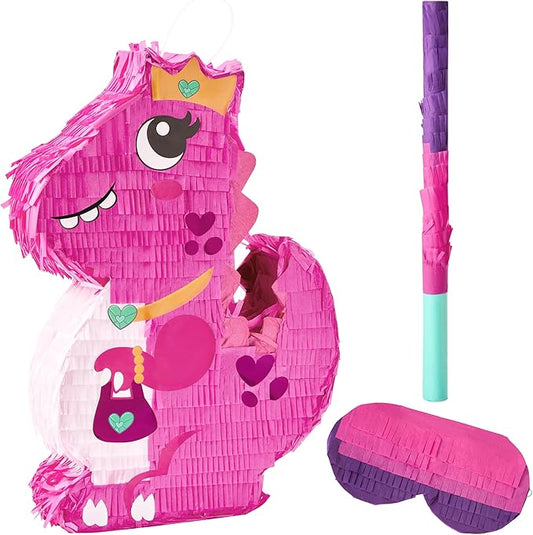 Dinosaur Girl Pinata with Stick for Adult Party Decorations Fun