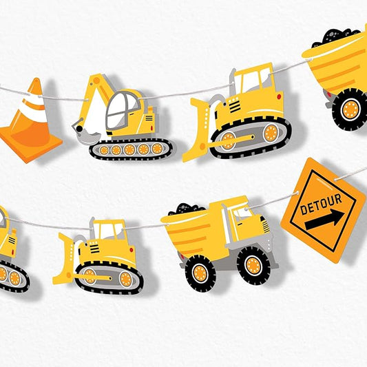 Big Dot of Happiness Construction Party Garland Banner Construction