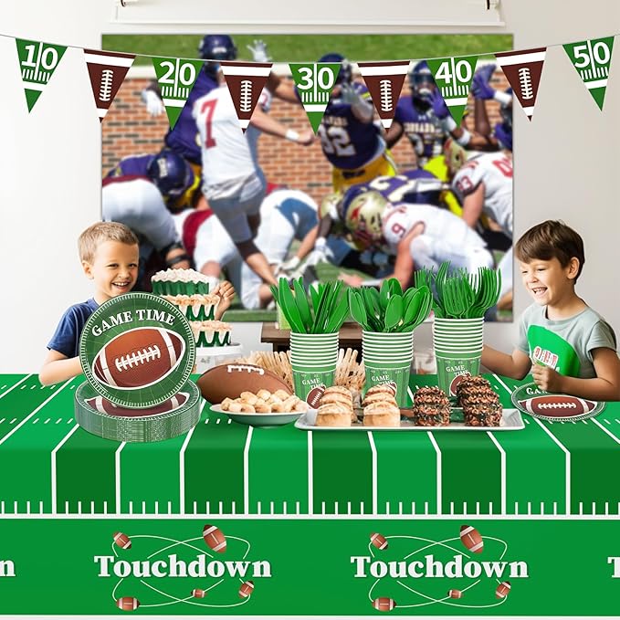 Football Party Decorations 133Pcs Football Party Supplies Set