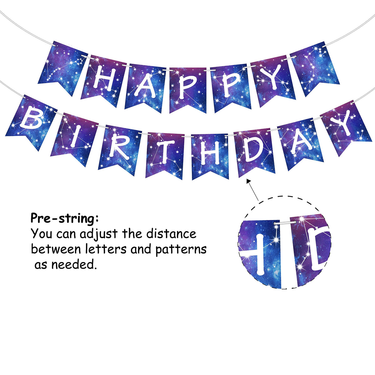 Galaxy Birthday Decorations Galaxy Happy Birthday Banner Space