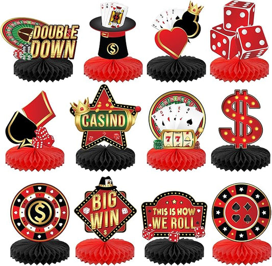 Big Casino Centerpieces for Tables Pack of 12 Casino Theme Party