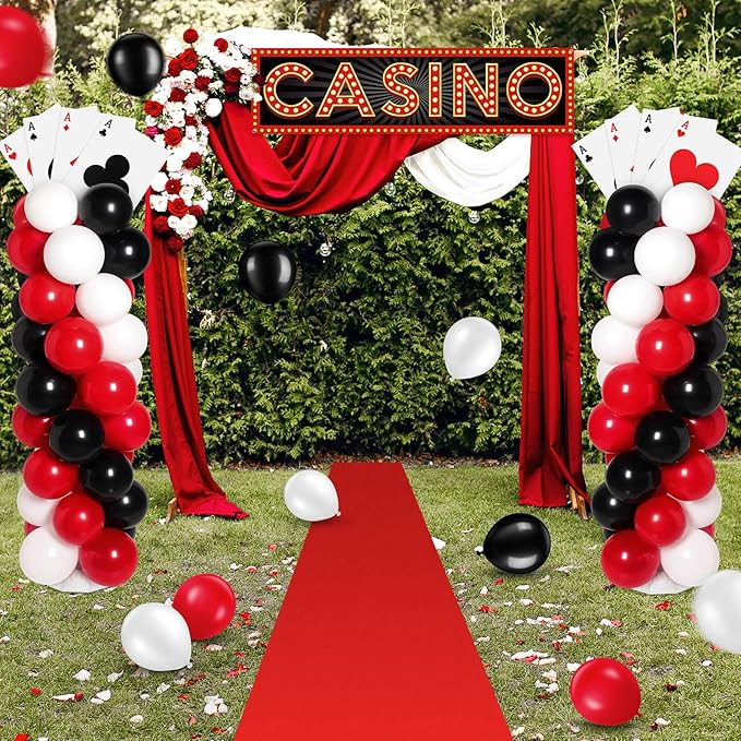 138 Pcs Casino Theme Party Decorations Set 8 Jumbo Poker Cards