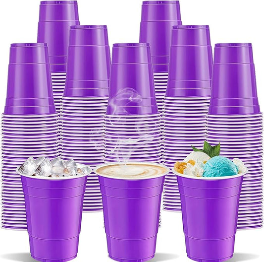 120 pcs 12 oz purple plastic cups Halloween Plastic cups purple Party