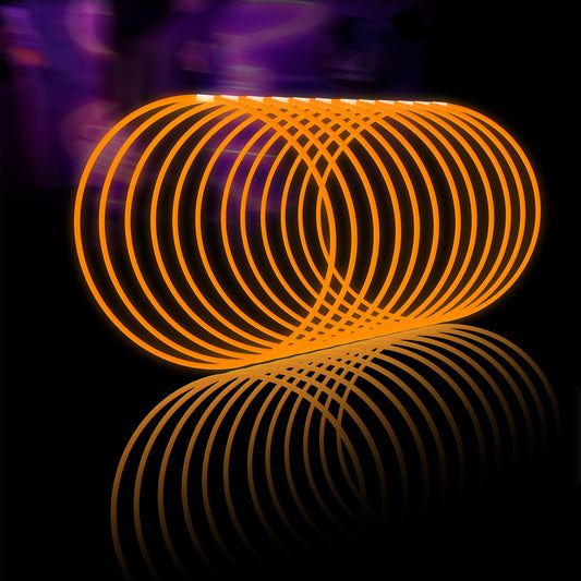 Glow Fever Glow Sticks Bulk 100ct 22'' Glow Necklaces with Connectors,