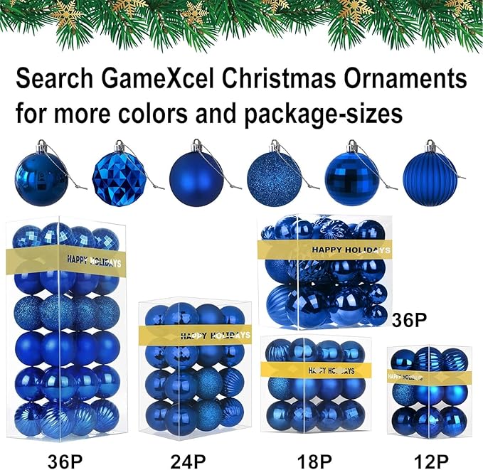 Royal Blue Christmas Ornaments - Christmas Tree Decorations