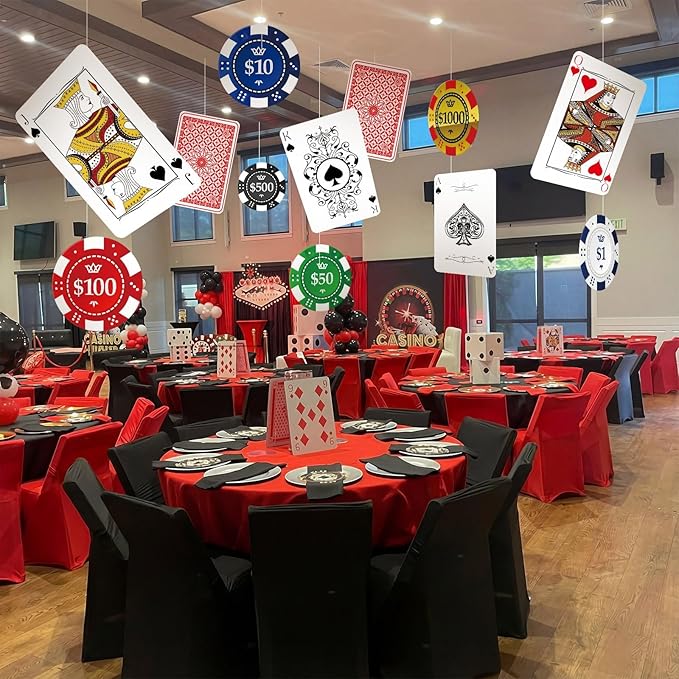Casino Party Hanging Decorations Casino Night Party Banners Poker