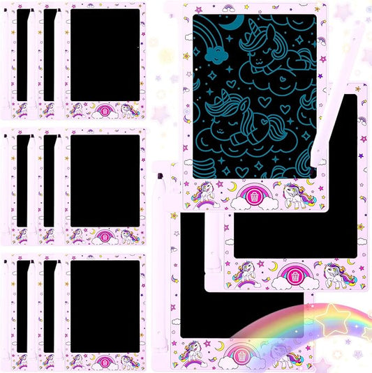 12 Pack Unicorn Party Favors Mini LCD Writing Tablet for Kids 4.6