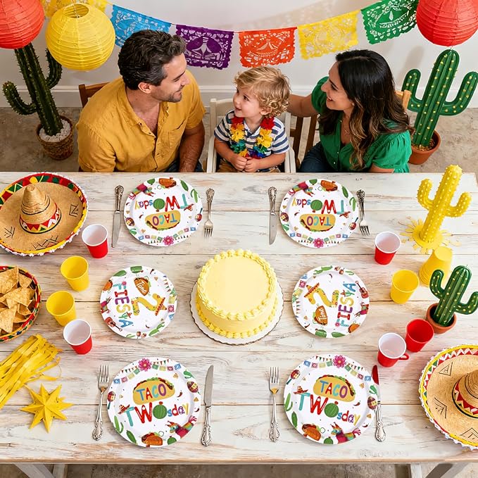 96Pcs Taco Twosday Party Decorations Mexican Fiesta 2nd Birthday