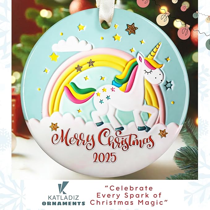KATLADIZ Unicorn Ornament - Unicorn Gifts for Girls, Women - Cute