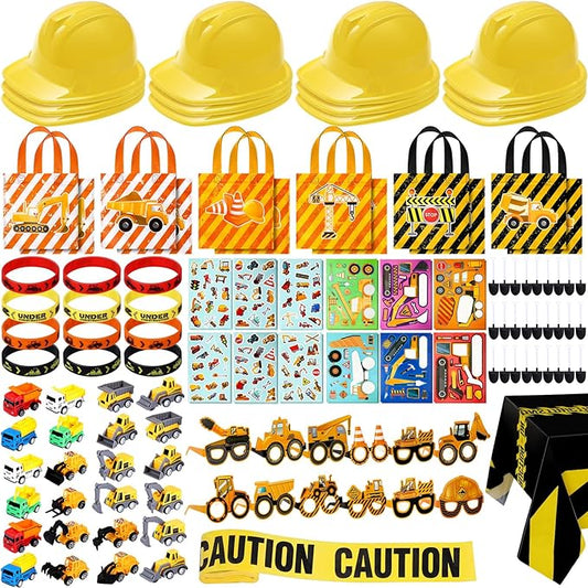 148 Pcs Construction Birthday Party Supplies Include 12 Construction