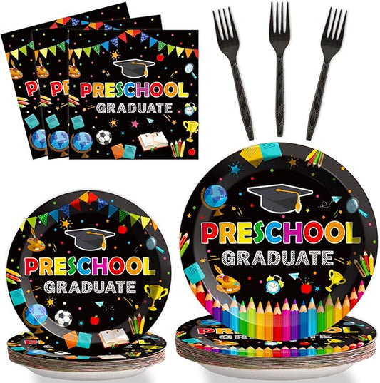 Preschool Graduation Party Supplies Pre-K Grad Tableware Set
