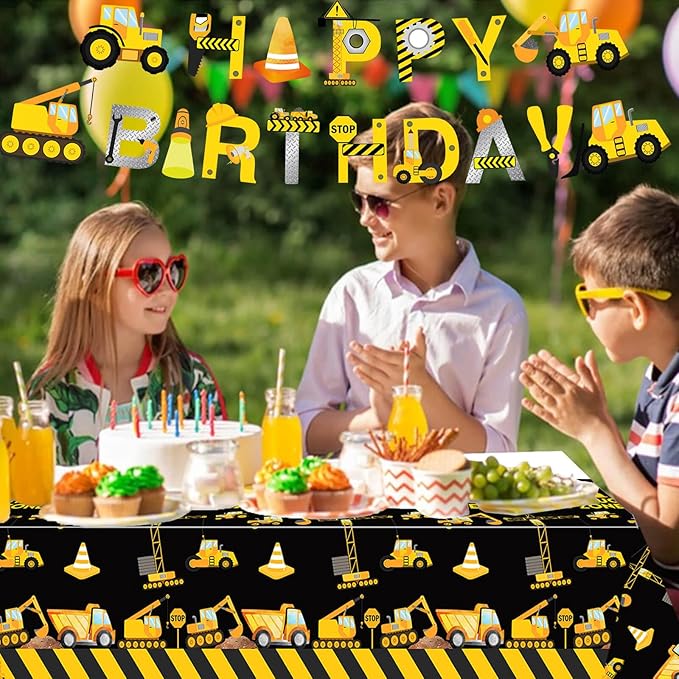 162 Pcs Construction 2nd Birthday Party Supplies Dump Truck Two