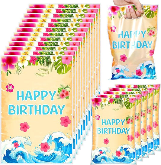 Eccliy 30 Pcs Hawaiian Party Favor Bags Animation Cartoon Birthday
