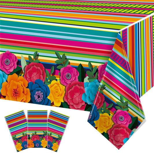 3 Pieces Mexican Fiesta Party Supplies Mexican Theme Tablecloths Fifth