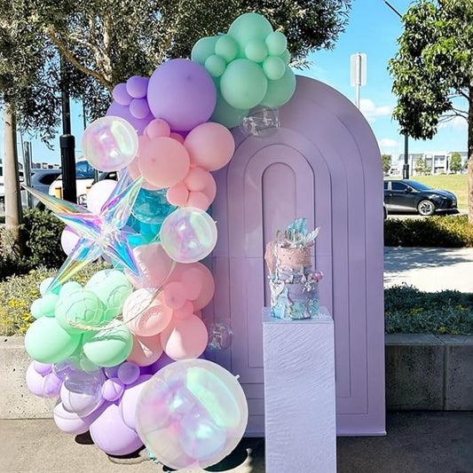 Pastel Balloons Arch Magic Unicorn Birthday Party Decorations Purple
