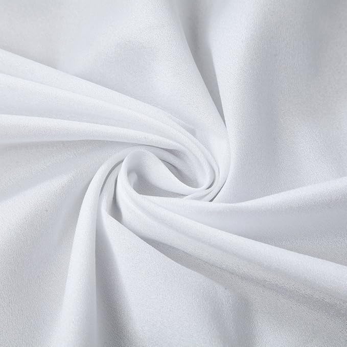 2 Pack 6ft White Tulle Table Skirts for wedding Bridal Shower White
