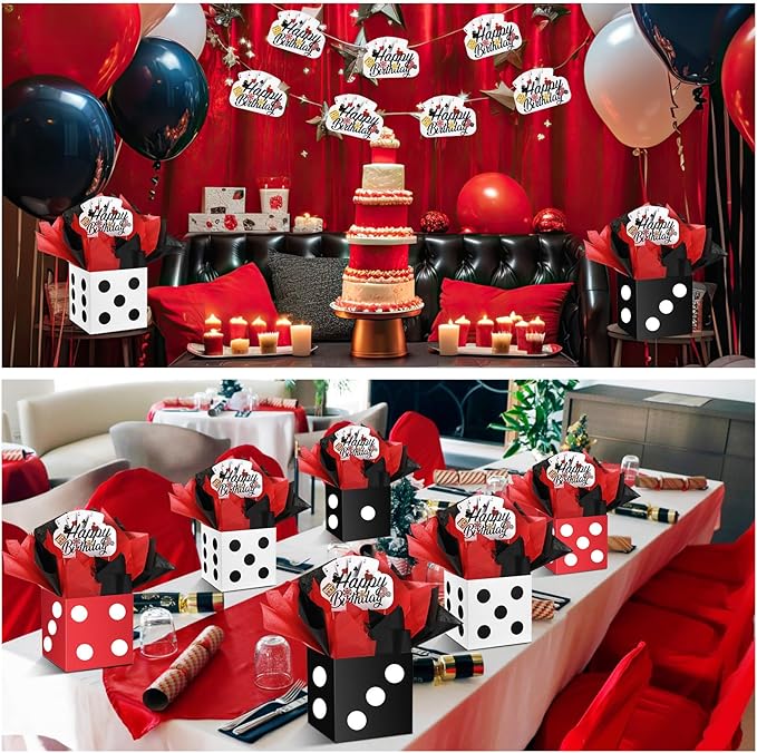 9 Set Casino Theme Birthday Party Decorations for Table Centerpiece