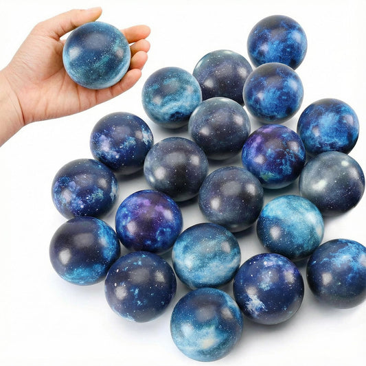 LovesTown 20 PCS Galaxy Stress Balls Bulk, 2.5 Inch Foam Squeeze Balls
