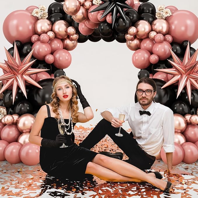 Dusty Pink and Black Balloon Arch,Blush Pink Balloon Garland