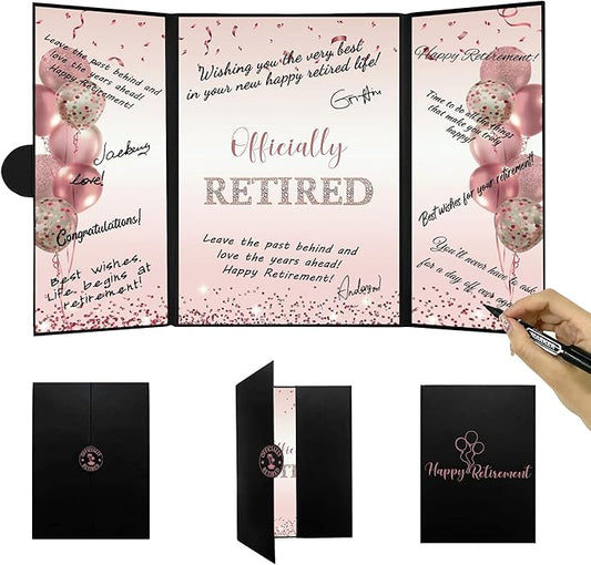 Rose Gold Retirement Party Decorations for Women Officially Retired