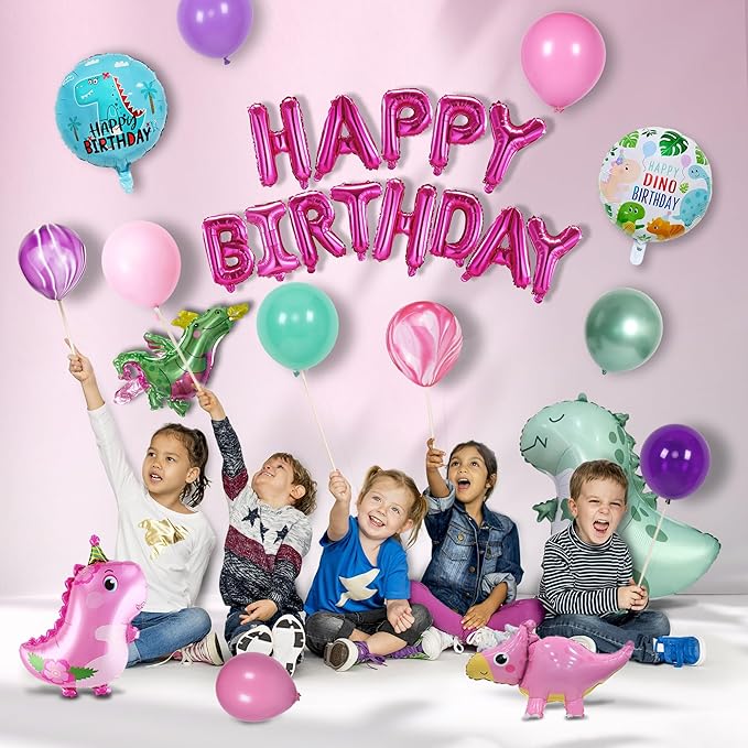 Party Spot! 150 pcs Dinosaur Birthday Party Supplies For Girls