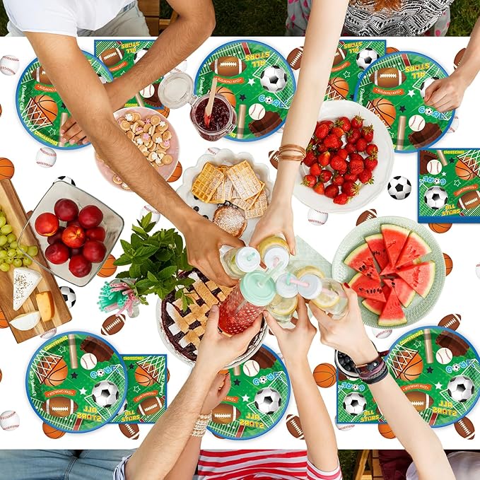 Sports Party Decorations Tableware Set All Star Plates Napkins All