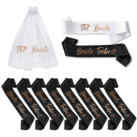 PartyGifts&beyond Bachelorette Party Favors Bride to Be Sash and Veil