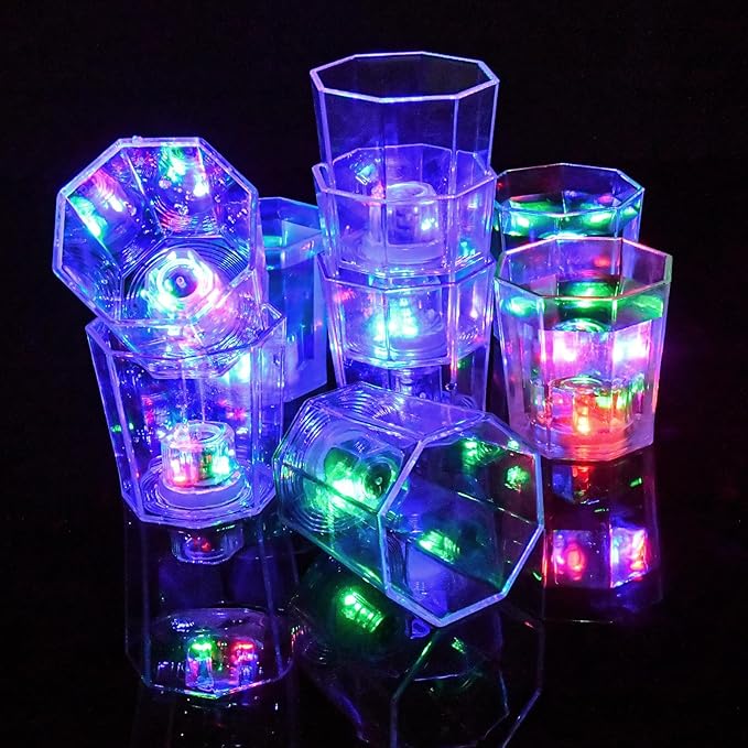 Light Up Shot Glasses Set of 24 Party Favors Adults Shot Cups