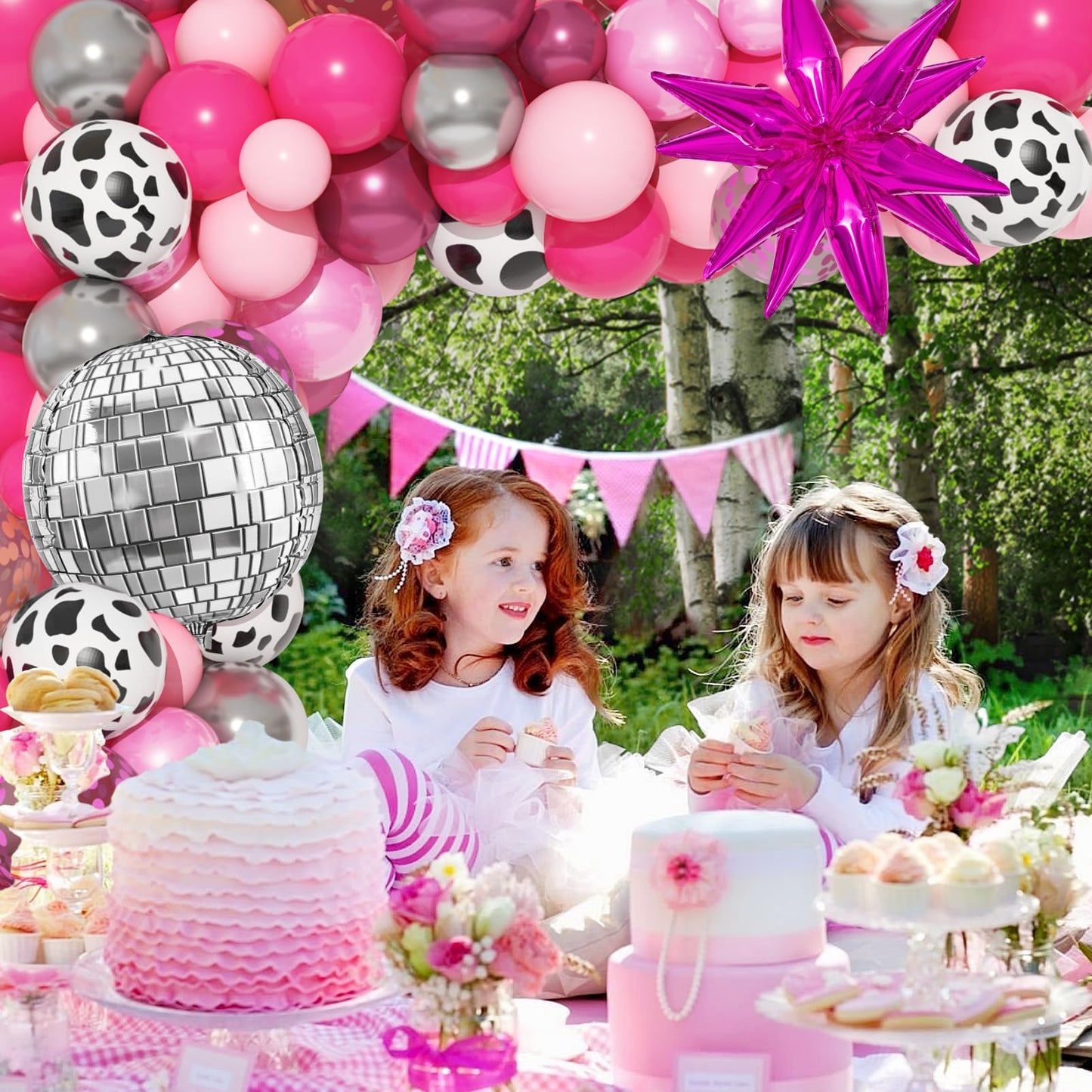 137Pcs Disco Cowgirl Party Decorations, Bachelorette Cowgirl Balloons