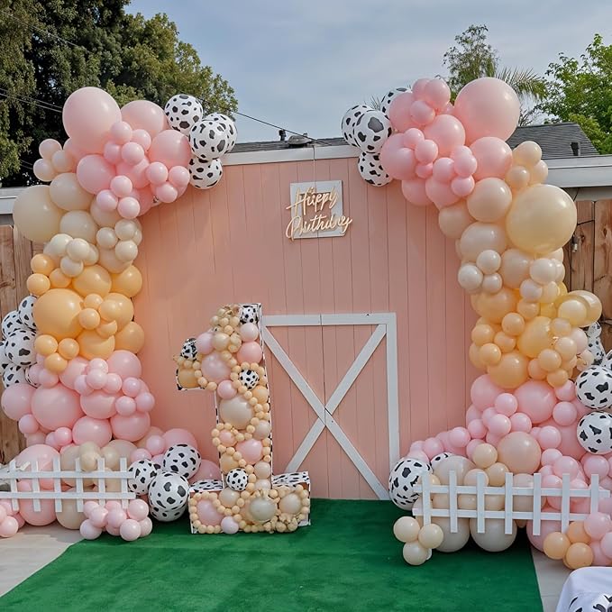 Cowgirl Balloon 12 Inch Pastel Light Baby Pink White Nude