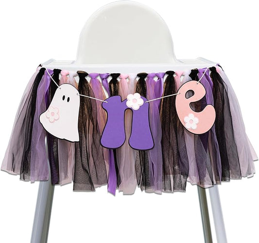 Halloween Spooky One Birthday High Chair Banner Spooky Baby First