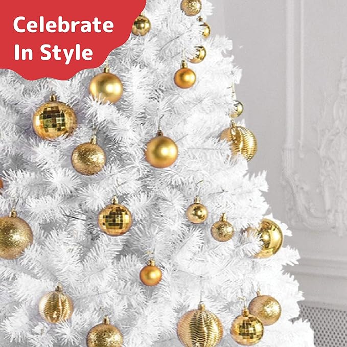 Prextex 36pc Shatterproof Christmas Ornaments Set - Gold Christmas