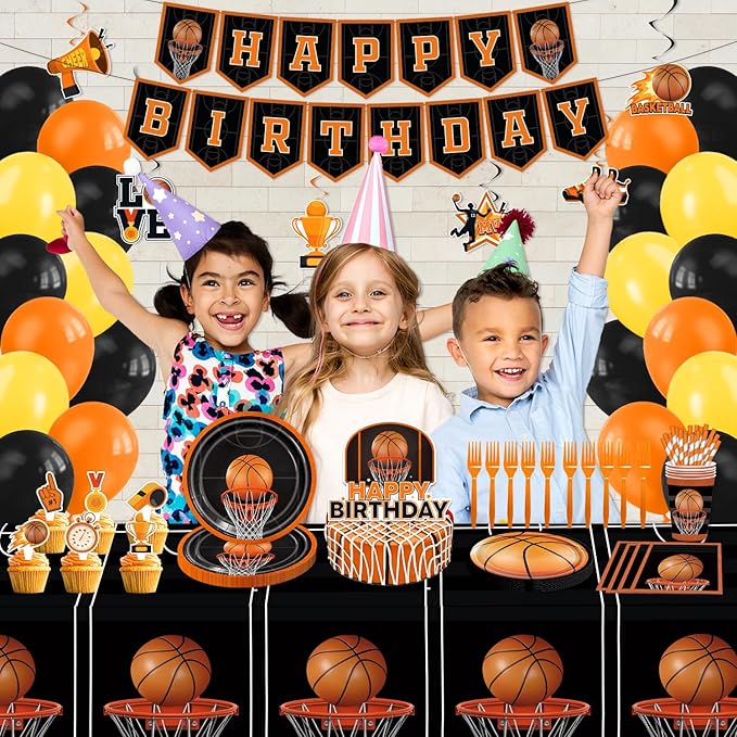 Basketball Birthday Party Decorations 160PCS Basketball Party