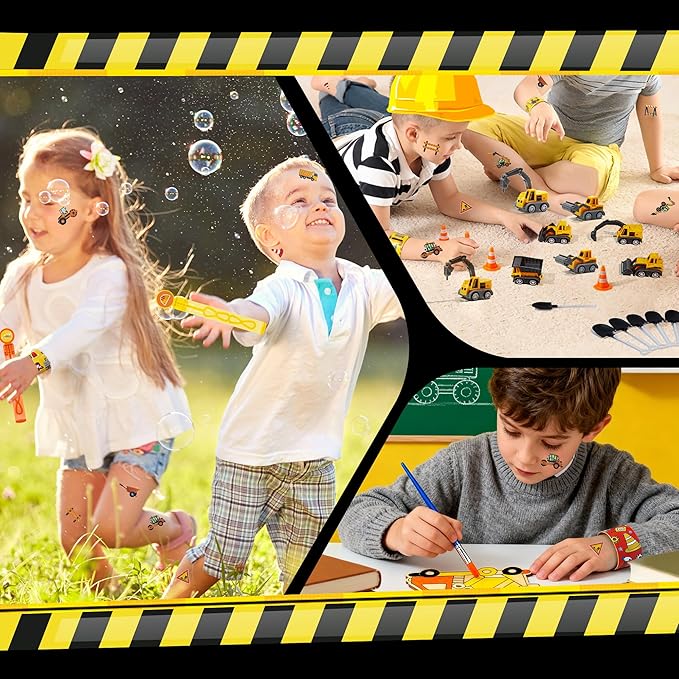 132pcs Construction Party Favors Birthday Party Decorations Supplies