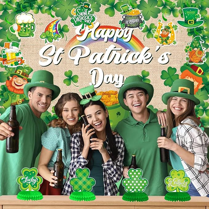 St Patricks Day Decorations Set Happy St Patrick's Day Shamrock