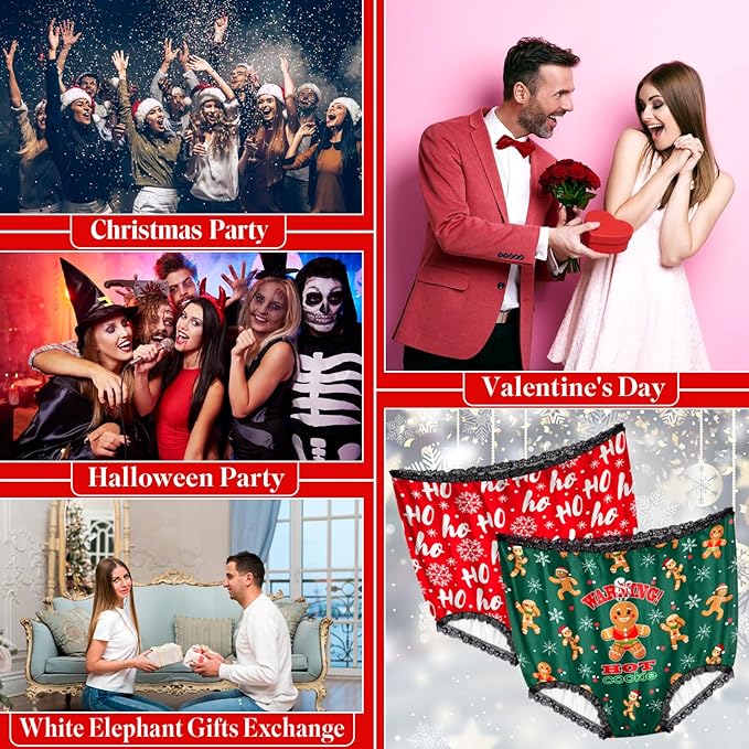 FreeNFond Granny Panties Funny Gag Gifts for Adult Women Men Wedding #