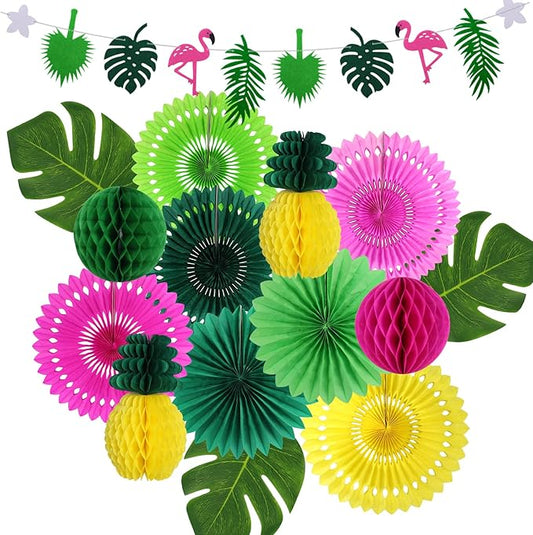 Hawaiian Party Decorations Tropical Birthday Party Supplies Flamingo
