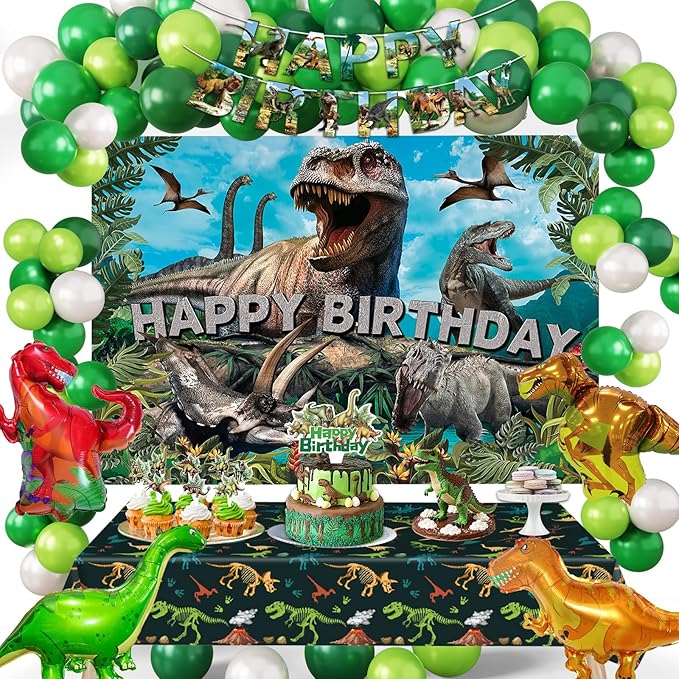 Dinosaur Birthday Party Decorations Kit for Boys Dino Party Supplies