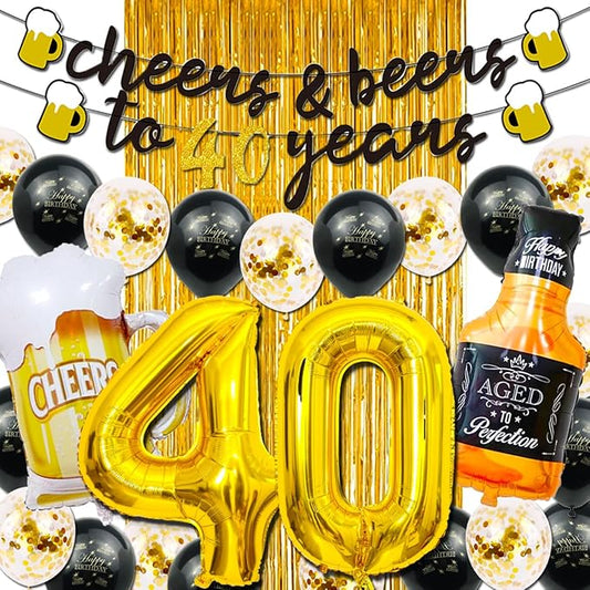 40th Birthday Decorations for Men 40 Birthday Decorations with 40