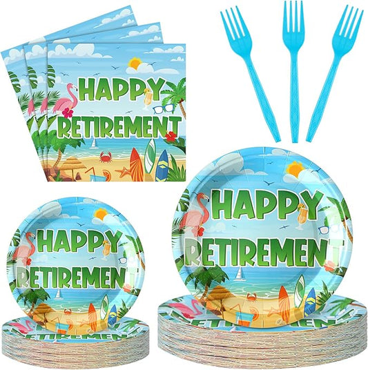96 Pcs Retro Hawaiian Retirement Party Decorations Retirement Party