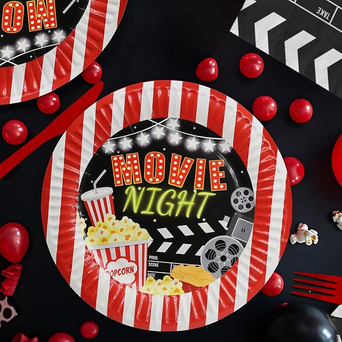 Movie Night Birthday Party Decorations Movie Night Party Napkins and