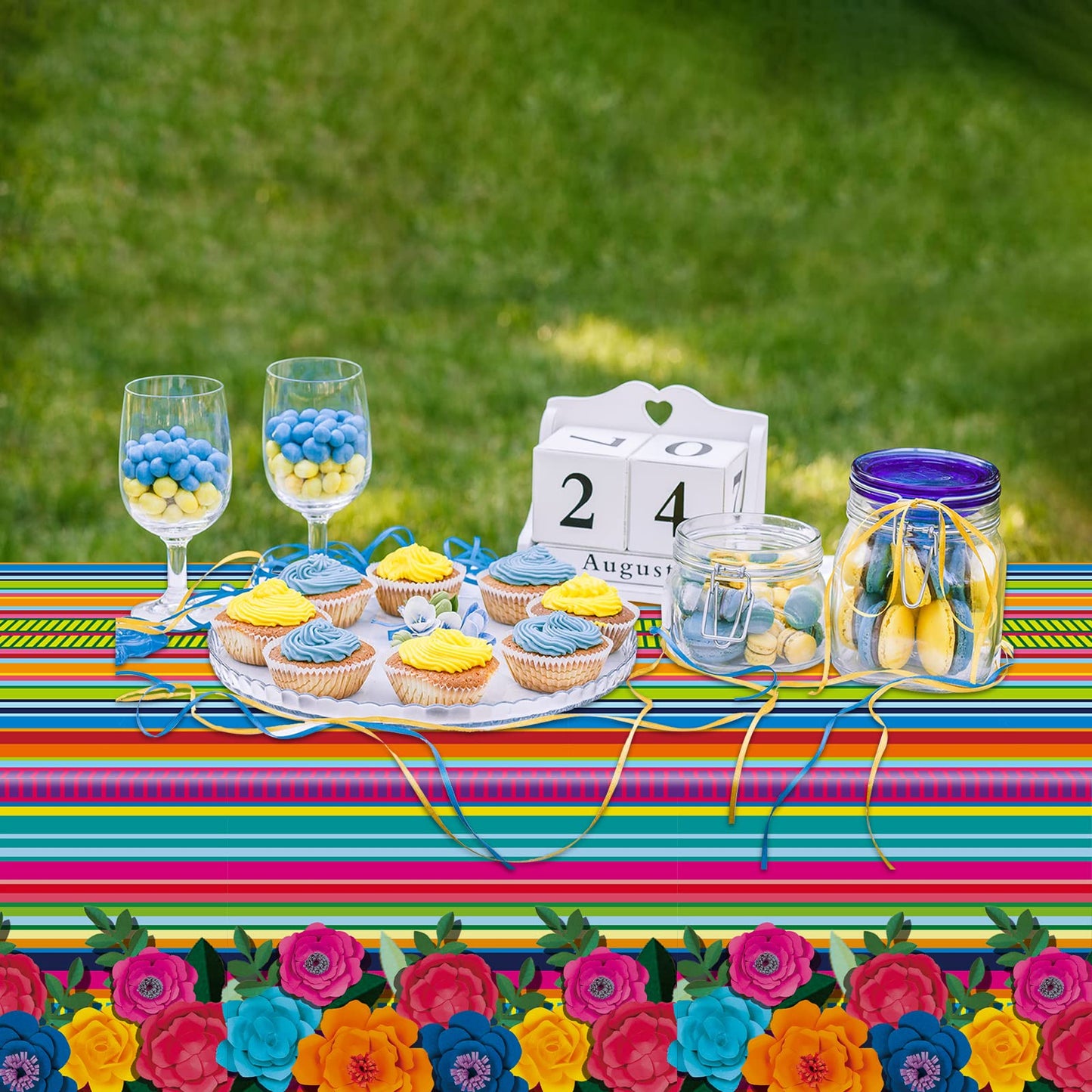 3 Pieces Mexican Fiesta Party Supplies Mexican Theme Tablecloths Fifth