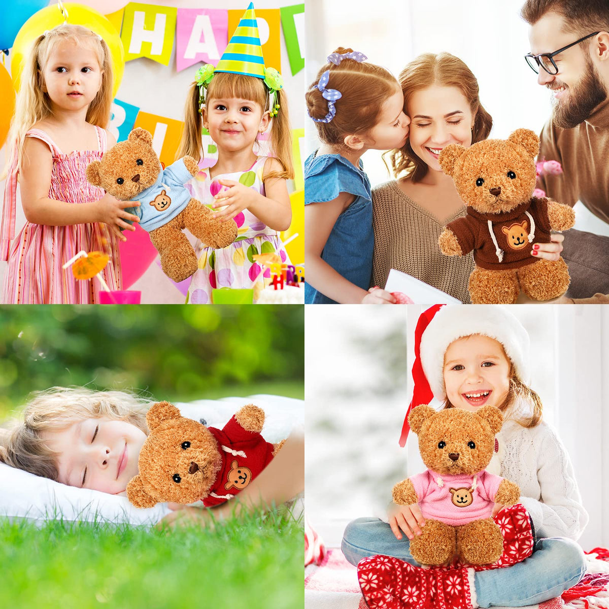 HyDren 5 Pcs Bears Stuffed Animal Soft Plush Toys Valentine 12 Inches