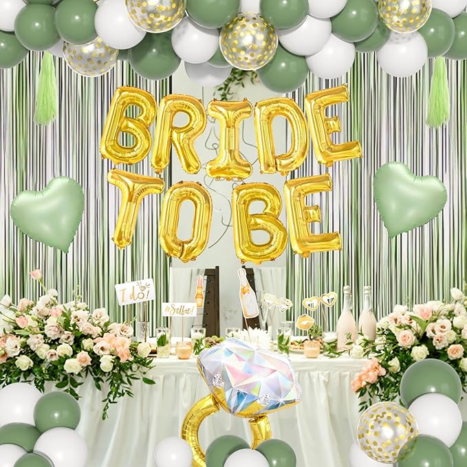 Bachelorette Party Decorations Supplies Sage Green Bridal Shower